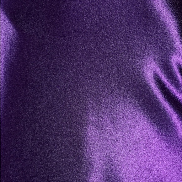 NEW Lulus Perfectly Classy Purple Satin Strappy Maxi Dress XS dark long prom - Picture 5 of 7